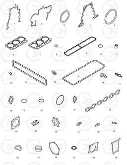 031 OVER HAUL GASKET KIT-ALL SOLAR 340LC-7, Doosan