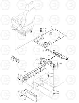 1400 SEAT & ELECTRIC BOX COVER SOLAR 340LC-7, Doosan