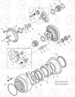 4170 TRAVEL REDUCTION GEAR SOLAR 340LC-7, Doosan