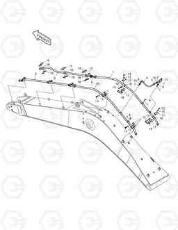 6300 BOOM PIPING-ONE WAY & TWO WAY SOLAR 340LC-7, Doosan