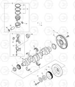 015 CRANK SHAFT & PISTON(T-3) DL450, Doosan