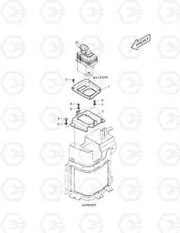 1390 JOYSTICK MOUNTING - 3rd LEVER DL450, Doosan