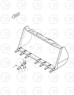 2140 BUCKET ASS'Y - 4.5㎥ - TOOTH DL450, Doosan