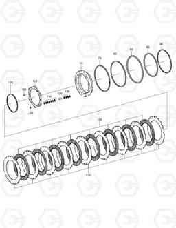 3340 OUTPUT - FRONT AXLE DL450, Doosan