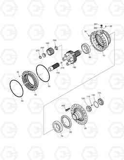 3370 AXLE CASING - REAR AXLE DL450, Doosan