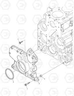 028 FRONT GEAR COVER DL160, Doosan