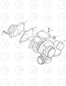 041 TURBO CHARGER MOUNTING DL160, Doosan