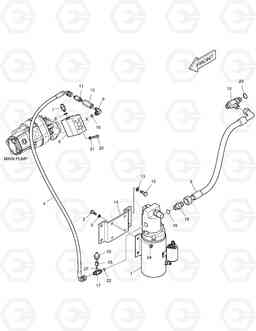 5100 EMERGENCY STEERING PIPING DL160, Doosan