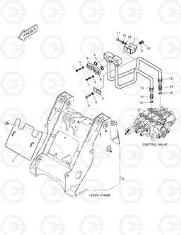 5230 LOG FORK PIPING DL160, Doosan