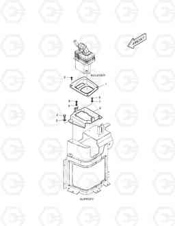 1330 JOYSTICK MOUNTING - 3rd LEVER DL200 , Doosan