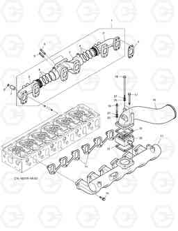 026 INTAKE & EXHAUST MANIFOLD DL200 TC, Doosan