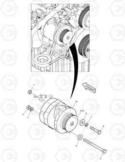 1430 ALTERNATOR MOUNTING DL200 TC, Doosan