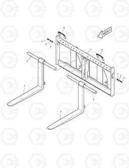 5410 PALLET FORK - QUICK COUPLER DL200 TC, Doosan