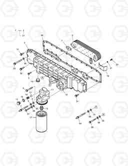 021 OIL FILTER & OIL COOLER DL250 TC, Doosan