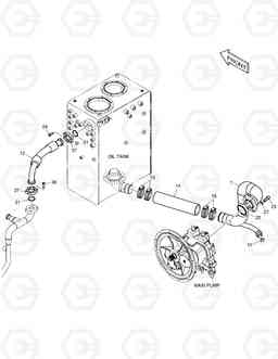 1230 OIL COOLER PIPING(1) DX170W, Doosan