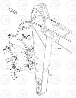 3170 ARM PIPING - ONE & TWO WAY(ARM 2.5m) DX170W, Doosan