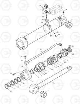 4540 BOOM CYLINDER - L.H. (LOCK VALVE) DX170W, Doosan