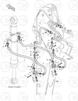 6470 ARM PIPING - ARM 2.5m (CLAMSHELL) DX170W, Doosan