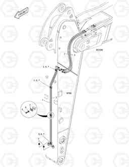 6620 ARM PIPING - ARM 2.1m(QUICK CLAMP) DX170W, Doosan