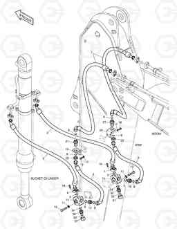 6690 ARM PIPING - ARM 3.0m(CLAMSHELL) DX170W, Doosan