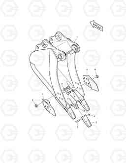 6710 BUCKET - 0.32㎥(NARROW) DX170W, Doosan