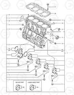 011 CYLINDER BLOCK DX60R, Doosan