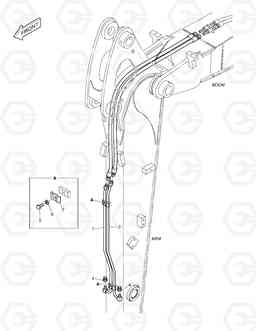 6270 ARM PIPING - QUICK CLAMP(ARM 1.48m) DX60R, Doosan