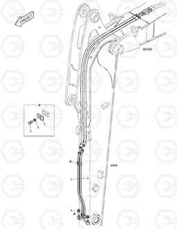 6370 ARM PIPING - QUICK CLAMP(ARM 1.9m) DX60R, Doosan