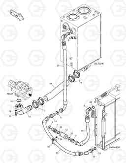 1200 OIL COOLER PIPING(1) E60, Doosan
