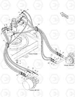 2160 TRAVEL PIPING E60, Doosan