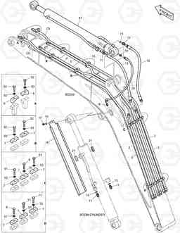 3130 BOOM PIPING E60, Doosan