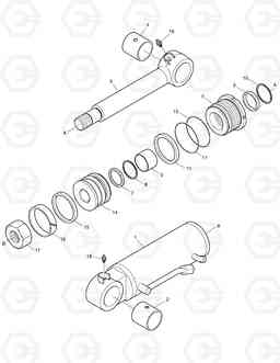 4330 DOZER CYLINDER - NON CHECK E60, Doosan