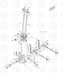 1340 LEVER - TRAVEL DX15 DX18, Doosan