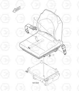 1410 SEAT ASS'Y DX15 DX18, Doosan