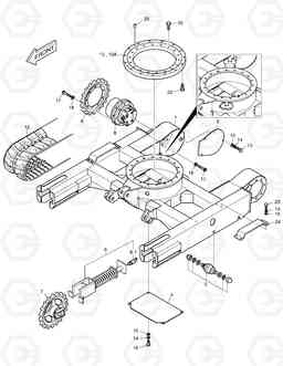 2130 TRACK FRAME - 1000mm DX15 DX18, Doosan