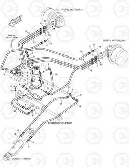 2170 TRAVELING PIPING - VARIABLE TRACK DX15 DX18, Doosan