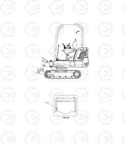 5310 DECAL - ROPS(CANOPY) DX15 DX18, Doosan