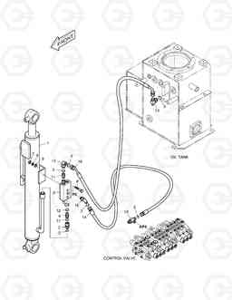 6220 LOCK VALVE PIPING DX15 DX18, Doosan