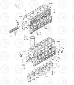 011 CYLINDER BLOCK DX225LL, Doosan