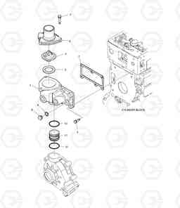 023 THERMOSTAT DX225LL, Doosan