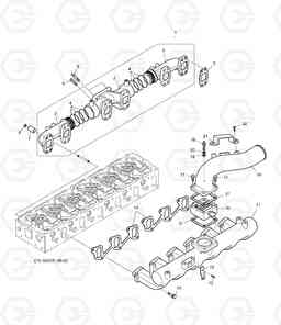 026 INTAKE & EXHAUST MANIFOLD DX225LL, Doosan