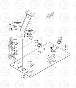 1580 FLOOR PLATE DX225LL, Doosan