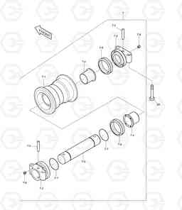 2140 LOWER/UPPER  ROLLER DX225LL, Doosan