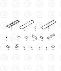 035 OVER HAUL GASKET KIT - TOP DX340LC, Doosan