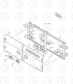 1580 SIDE DOOR - L.H DX340LC, Doosan