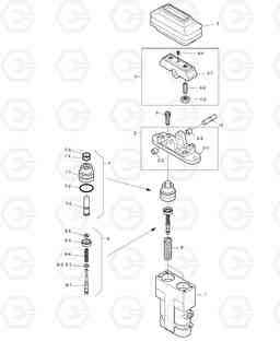 4280 PEDAL VALVE - TWO WAY & ROTATING DX340LC, Doosan