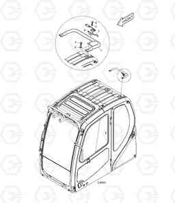 6600 ROTATING BEACON MOUNTING DX340LC, Doosan
