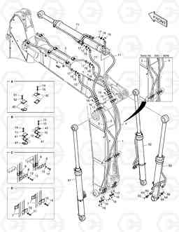 6990 ARTI. BOOM PIPING DX340LC, Doosan