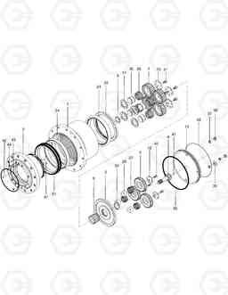 4140 TRAVEL REDUCTION GEAR E80, Doosan