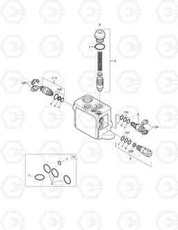 4160 INLET BLOCK - CONTROL VALVE E80, Doosan